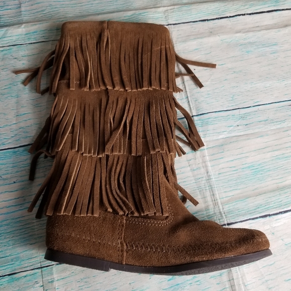 Minnetonka three layer brown boots size 6 - Picture 8 of 10